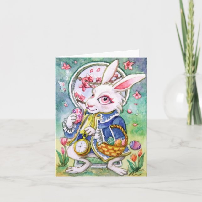 Tarjeta de nota para conejito de Pascua (Anverso)