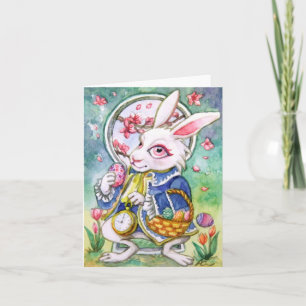 Tarjeta de nota para conejito de Pascua