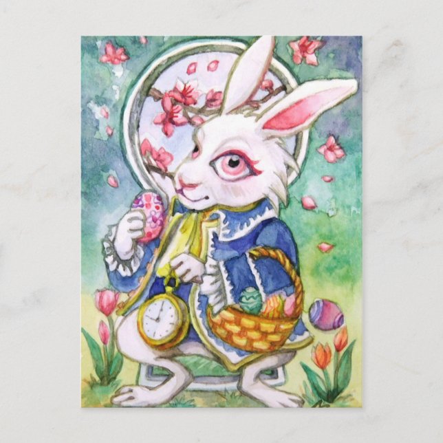 Tarjeta de nota para conejito de Pascua (Anverso)