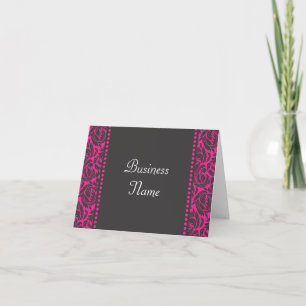 Tarjeta de nota para damascos rosa y negro