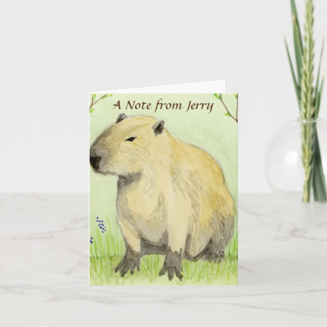 Tarjeta de nota para el capibara (Anverso)