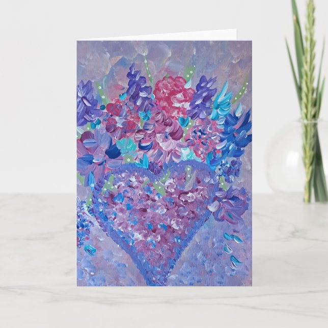 Tarjeta de nota para el corazón de Pastel (Anverso)