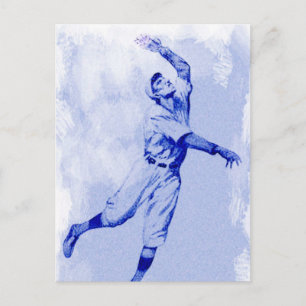 Tarjeta de nota para el equipo de béisbol vintage