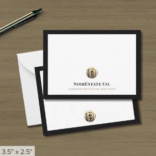 Tarjeta de nota para el logotipo de oro profesiona