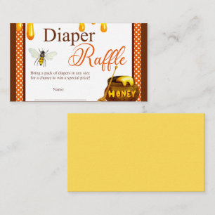 Tarjeta de nota para el pañal de miel de abeja dul