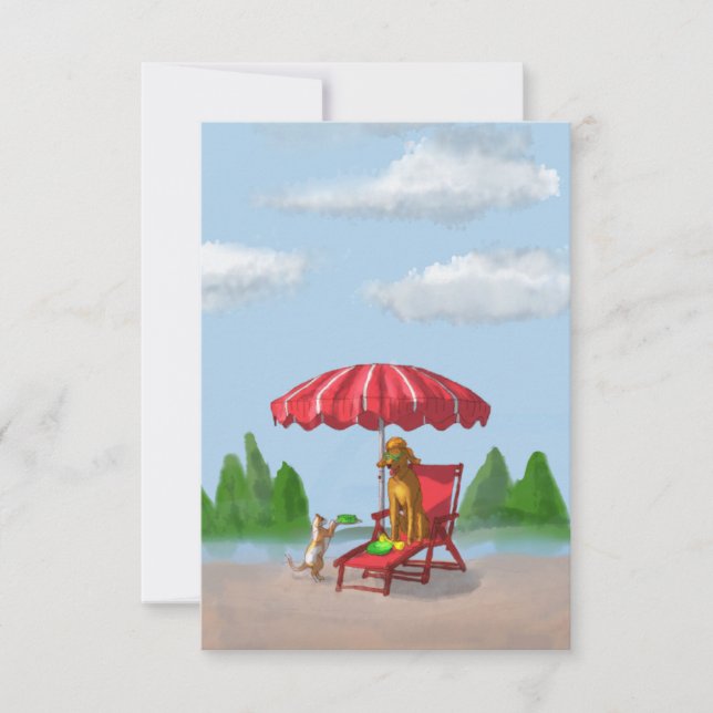 Tarjeta de nota para el servofreno y el caniche (Anverso)