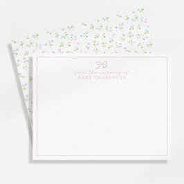 Tarjeta de nota para el vivero de flores silvestre