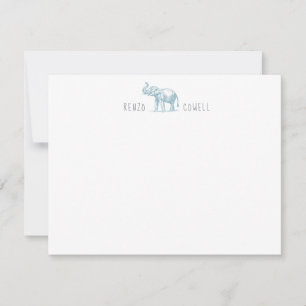 Tarjeta de nota para elefante Baby Shower