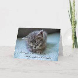 Tarjeta de nota para gatitos