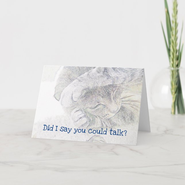 Tarjeta de nota para gato (Anverso)