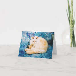 Tarjeta de nota para gato persa