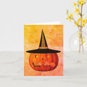 Tarjeta de nota para Halloween de Jack O Lantern W