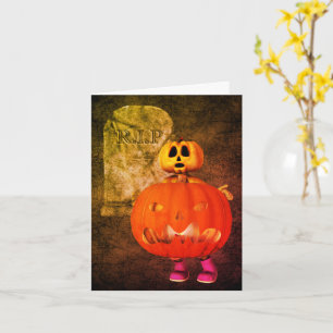 Tarjeta de nota para Halloween Tombstone Tombstone