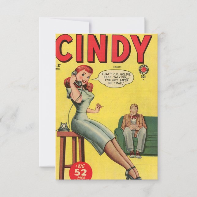 Tarjeta de nota para historietas "Cindy" (Anverso)