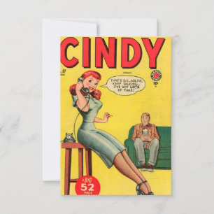 Tarjeta de nota para historietas "Cindy"