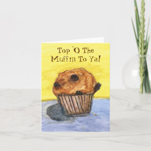 Tarjeta de nota para la muffin de chile de chocola