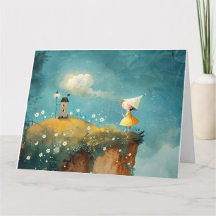 Tarjeta de nota para la princesa de los libros de 