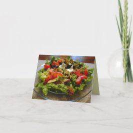 Tarjeta de nota para la receta de ensalada de taco