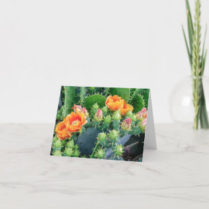 Tarjeta de nota para las flores del Naranja del de
