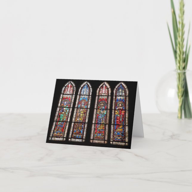 Tarjeta de nota para los reyes de vidrio manchado (Anverso)