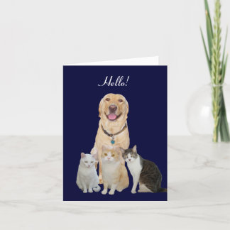 Tarjeta de nota para Mascotas bonitos