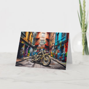 Tarjeta de nota para motocicleta cinemática autos
