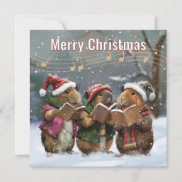 Tarjeta de nota para Navidades de cantantes de car