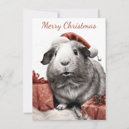 Tarjeta de nota para Navidades de cerdo de Santa G