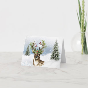 Tarjeta de nota para Navidades de Deer All Purpose