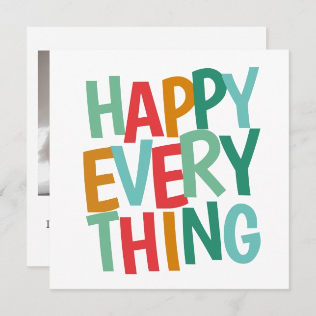 Tarjeta de nota para Navidades de fotografía perso (Anverso / Reverso)