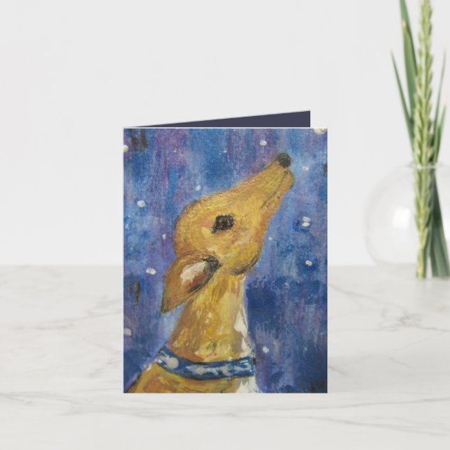 Tarjeta de nota para Navidades de la anguila grieg (Anverso)