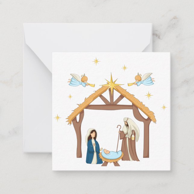 Tarjeta de Nota para Navidades de Natividad Cristi (Anverso)