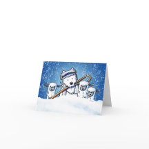 Tarjeta de Nota para Navidades de Oeste y Oveja de