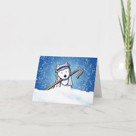 Tarjeta de nota para Navidades de Shepherd Westie