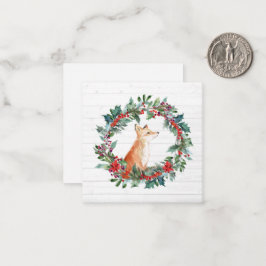 Tarjeta de Nota para Navidades de Woodland Fox