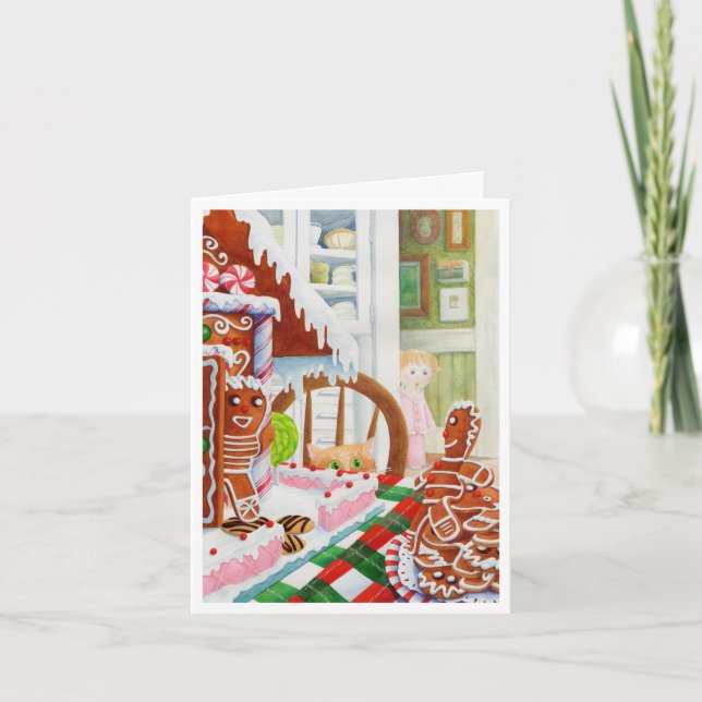 Tarjeta de nota para Navidades SORPRESAS GINGERBRE (Anverso)