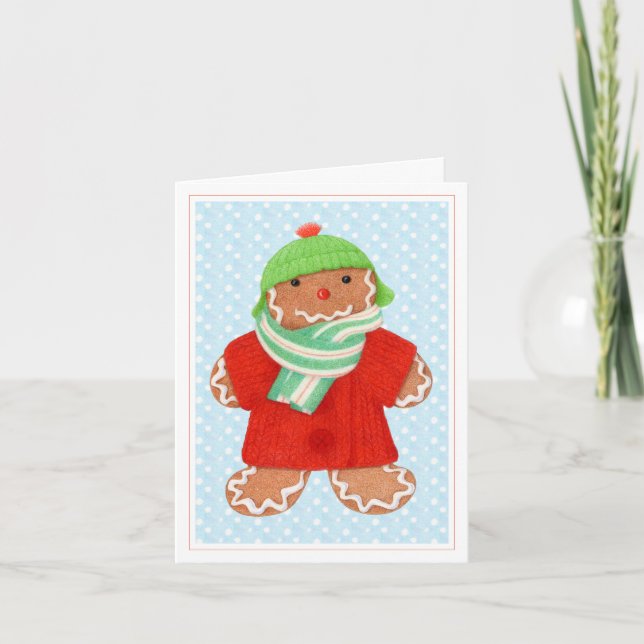 Tarjeta de nota para Navidades WOOLIE GINGERBREAD (Anverso)