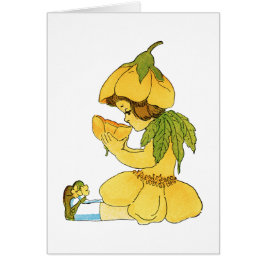 Tarjeta de nota para niños con mariposa amarilla