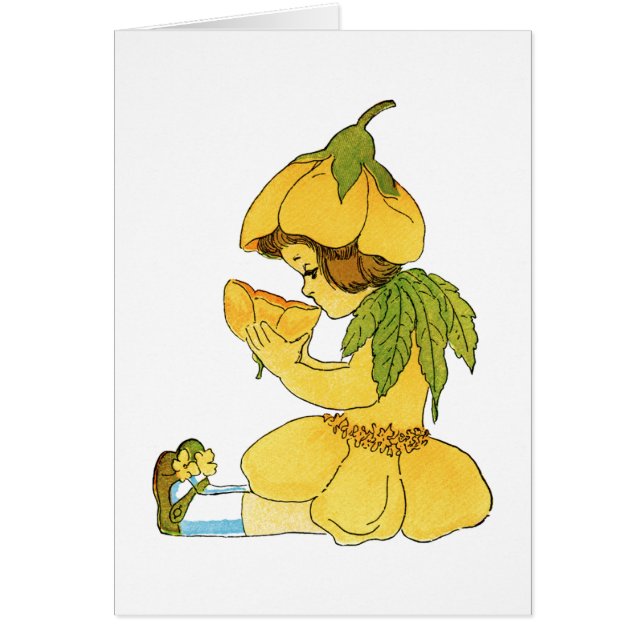 Tarjeta de nota para niños con mariposa amarilla (Frente)