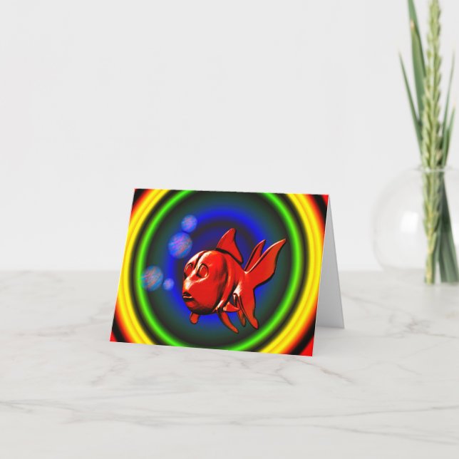 Tarjeta de nota para peces dorados sinusal (Anverso)