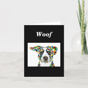 Tarjeta de nota para perros de raza mixta