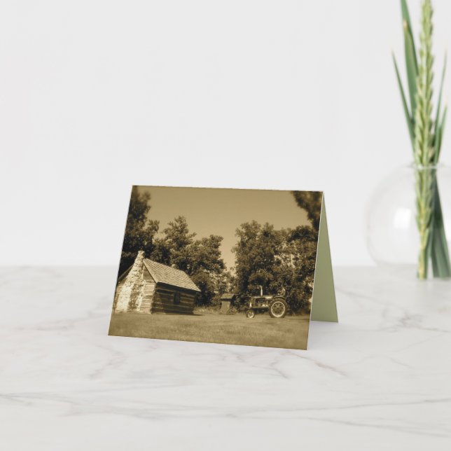 Tarjeta de nota para tractores antiguos: cabina de (Anverso)