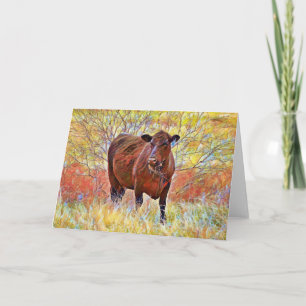 Tarjeta de nota para vaca Artsy Hereford