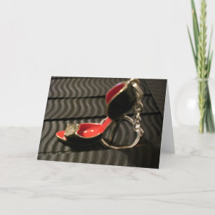 Tarjeta de nota para zapatos de tacón alto