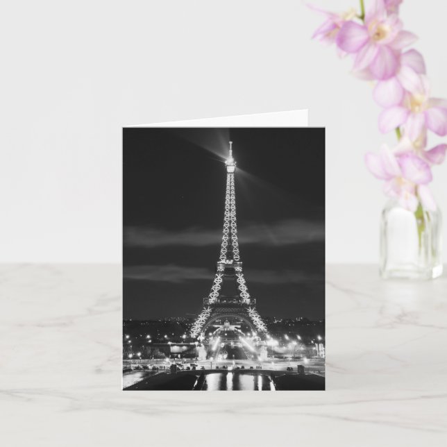 Tarjeta de nota PARIS France EIFFEL TOWER City Lig (Orquídea)
