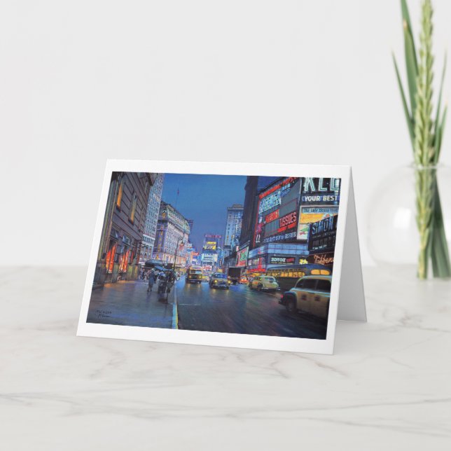 Tarjeta de nota Paul McGehee "Times Square - 1954" (Anverso)