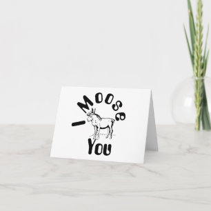 Tarjeta de nota Pensando en Usted : Moose You