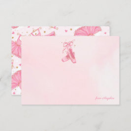 Tarjeta de nota personalizada Ballerina Pointe Sho