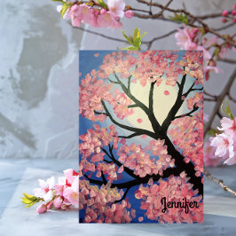 Tarjeta de nota personalizada Cherry Blossom