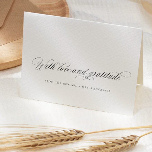 Tarjeta de nota personalizada Chic Gracias Boda (Subido por el creador)